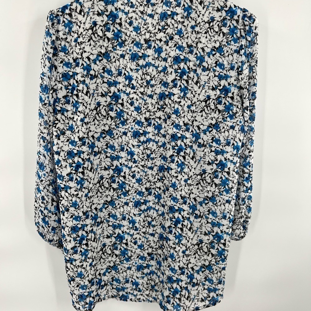 Carolina Belle blue floral blouse size S - Picture 5 of 8